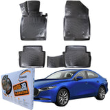 Trimak Autofußmatten kompatibel mit MAZDA 3 3.Gen TYP BM & BN ab 2013 Auto Allwetter Gummimatten