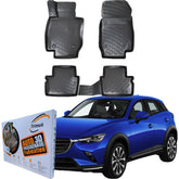 Trimak Autofußmatten kompatibel mit MAZDA CX-3 ab 2015 Auto Allwetter Gummimatten