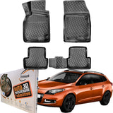 Trimak Autofußmatten kompatibel mit Renault Megane III Grandtour 2008-2016 Kombi Auto Allwetter Gummimatten