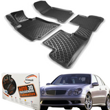 Trimak Autofußmatten kompatibel mit Mercedes E Klasse W211 (2002 - 2009) Auto Allwetter Gummimatten