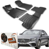 Trimak Autofußmatten kompatibel mit Mercedes E Klasse W213 ab 2016 Auto Allwetter Gummimatten