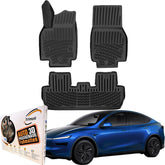 Trimak Autofußmatten kompatibel mit Tesla Neu Model Y (Juniper) ab 2025 Auto Allwetter Gummimatten