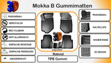 Trimak OPEL Mokka-e ab 2021 Autofußmatten Gummimatten