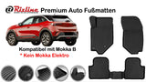 Rizline Premium Autofußmatten kompatibel mit Opel Mokka B 2021 -2026 Benzin & Diesel Gummimatten