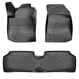 3D Fußmatten & Kofferraumwanne Auto Set Kompatibel mit Kia Niro EV Feste Kofferraumboden