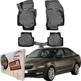 Trimak Autofußmatten kompatibel mit SKODA OCTAVIA III 2012 - 2019 Auto Allwetter Gummimatten