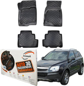 Trimak Autofußmatten kompatibel mit Opel Antara 2006-2017 Auto Allwetter Gummimatten