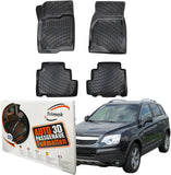 Trimak Autofußmatten kompatibel mit Opel Antara 2006-2017 Auto Allwetter Gummimatten