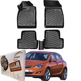 Trimak Autofußmatten kompatibel mit OPEL ASTRA J 2009 - 2016 Auto Allwetter Gummimatten