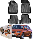 Trimak Autofußmatten kompatibel mit OPEL ASTRA J 2009 - 2016 Auto Allwetter Gummimatten