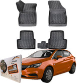 Trimak Autofußmatten kompatibel mit OPEL ASTRA K 2015 - 2021 Auto Allwetter Gummimatten