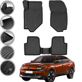 Premium Autofußmatten kompatibel mit Citroen C4 X Gummimatten *Kein Elektro C4 X*