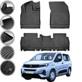 Rizline Premium Autofußmatten kompatibel mit OPEL COMBO E ab 2019 Premium Gummimatten