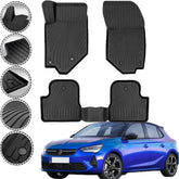 Rizline Premium Autofußmatten kompatibel mit Opel Corsa F 2019 - 2025 Gummimatten