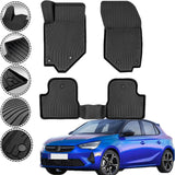 Rizline Premium Autofußmatten kompatibel mit Opel Corsa F 2019 - 2025 Gummimatten