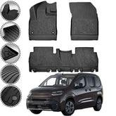 Rizline Premium Autofußmatten kompatibel mit TOYOTA PROACE CITY ab 2019 Premium Gummimatten