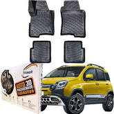 Trimak Autofußmatten kompatibel mit FIAT Panda Cross 2011-2024 Auto Allwetter Gummimatten
