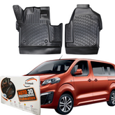 Trimak Autofußmatten kompatibel mit Peugeot Expert 3.Gen ab 2016 Auto Allwetter Gummimatten