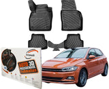 Trimak Autofußmatten kompatibel mit VW POLO 6C ab 2017 Auto Allwetter Gummimatten