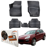 Trimak Autofußmatten kompatibel mit PORSCHE Cayenne 1.Gen 2002-2010 Auto Allwetter Gummimatten