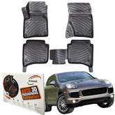 Trimak Autofußmatten kompatibel mit PORSCHE Cayenne Cayenne 2.Gen 2010-2017 2-Zonen-Klimaanlage Auto Allwetter Gummimatten