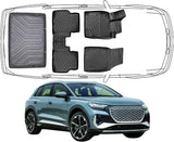 3D Fußmatten & Kofferraumwanne Set Kompatibel mit Audi Q4 e-tron 2021-