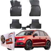 Trimak Autofußmatten kompatibel mit Audi Q5 8R (2008-2017) Auto Allwetter Gummimatten