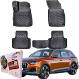 Trimak Autofußmatten kompatibel mit AUDI Q7 4M & 4M e-tron 2015-2024 Auto Allwetter Gummimatten