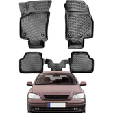 Rizline kompatibel mit Opel Astra G 1998-2004 Autofußmatten Allwetter 3D Gummimatten