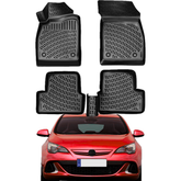 Rizline kompatibel mit Opel Astra J 2009- 016 Autofußmatten Auto Allwetter 3D Gummimatten