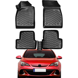 Rizline kompatibel mit Opel Astra J 2009- 016 Autofußmatten Auto Allwetter 3D Gummimatten