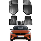 Rizline kompatibel mit Opel Corsa F Disel&Benzin 2019 - 2026 Autofußmatten Allwetter 3D Gummimatten