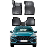 Rizline Kompatibel mit FORD KUGA 3. Gen. 2020-- 3D Gummimatten Autofußmatten
