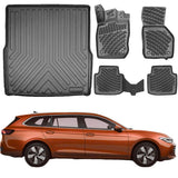3D Fußmatten & Kofferraumwanne Auto Set Kompatibel mit VW Passat B9 Variant ab 2024