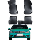 Rizline Kompatibel mit Mercedes-Benz C Klasse W204 2007-2014 Gummimatten 3D Automatten