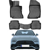 Rizline kompatibel mit MERCEDES C Class W206 ab 2021 Autofußmatten Auto Allwetter 3D Gummimatten