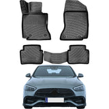 Rizline kompatibel mit MERCEDES C Class W206 ab 2021 Autofußmatten Auto Allwetter 3D Gummimatten