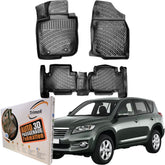 Trimak Autofußmatten kompatibel mit Toyota RAV4 3.Gen 2006-2013 Auto Allwetter Gummimatten