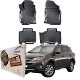 Trimak Autofußmatten kompatibel mit Toyota RAV4 4.Gen 2013-2018 Auto Allwetter Gummimatten