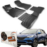 3D Fußmatten & Kofferraumwanne Auto Set Kompatibel mit Renault Kadjar 2015 - 2022