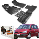 Trimak Autofußmatten kompatibel mit Renault Scenic 2.Gen (2003-2008) Auto Allwetter Gummimatten