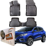 Trimak Autofußmatten kompatibel mit RENAULT KADJAR 2015-2022 Auto Allwetter Gummimatten