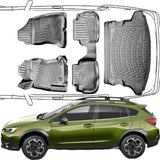 Trimak Passgenau 3D Auto Fußmatten & Kofferraumwanne Set Kompatibel mit Subaru XV Crosstrek 2.Gen 2017-2023