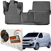 Trimak Autofußmatten kompatibel mit Fiat Scudo 3.Gen ab 2021 Auto Allwetter Gummimatten