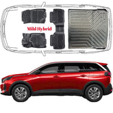 Trimak Passgenau 3D Auto Fußmatten & Kofferraumwanne Set Kompatibel mit Peugeot 5008 3.Gen Mild Hybrid ab 2024