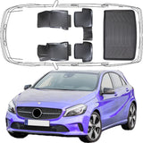 3D Auto Fußmatten & Kofferraumwanne Set Kompatibel mit Mercedes A Klasse W176 2012-2018