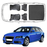 3D Fußmatten & Kofferraumwanne Auto Set Kompatibel mit Audi A4 Kombi 2007 - 2015 B8