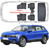 3D Auto Fußmatten & Kofferraumwanne Set Kompatibel mit VW Tiguan Allspace *Sitzordnung für 7 Personen