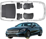 3D Fußmatten & Kofferraumwanne Auto Set Kompatibel mit Mercedes-Benz CLS C218 zwischen 2010-2017