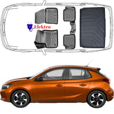 Set Autofußmatten und Kofferraummatte kompatibel mit Opel CORSA E Elektro ab 2019